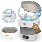 16L Portable Washing Machine, Mini Foldable Washer with Spin Dryer, Collapsib...