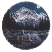 Midnight Wolves Howling Overglaze Waterslide Ceramic Decals
