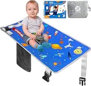 JiggyBox Toddler Travel Airplane Bed - Airplane Seat Extender for Kids with Side Pockets, Kids Airplane Travel Essentials, Airplane Must Have for Toddlers, Baby Portable Plane Bed Foot Rest for Flight