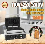 Electric Commercial 1550W Waffle Maker Machine Hotdog Waffle Lolly Corn Makers