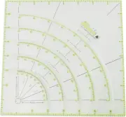 Acrylic Quilting Ruler 8X8 Inches DIY Arcs and Fan Quilt Circle Cutter Ruler for
