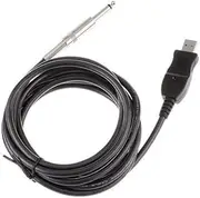 Kisangel USB Guitar Cable Adapter for PC Recording Plug and Play Professional Shielded Cable Jack Compatible with Windows and Os for Musicians