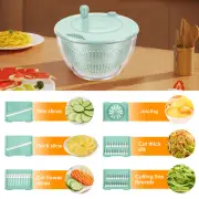 Salad Spinner Multifunctional Lettuce Spinner with 6 Blade Slicer CaZlt