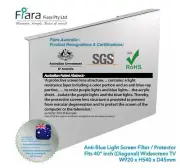 Fit 40 inch OLED/ LCD/ LED TV | Fiara Anti Blue Light Screen Protector / Filter