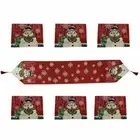 New Christmas Table Runner Dining Cotton Tablecloth Snowman Xmas Party Decor