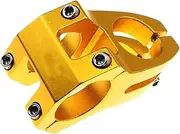 SUPVOX Bike Stem Adjustable Short Handlebar Stem Wear Resistant Aluminum Alloy for Mountain Road Bikes Easy Installation Shock Resistant Design Golden