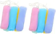 DECOMELODY 10Pcs Exfoliating Soap Pouches Random Color Foaming Net for Handmade Soap Storage Durable Soap Saver Bags for Shower and Bath Use
