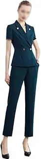 [JUWTEEI] CSCDD Gold Button Decoration Trim Suit Suit Suit Suit Professional Suit Overalls
