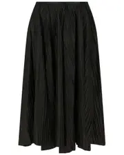 Ferragamo Leather Pleated Maxi Skirt
