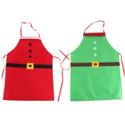 Christmas Apron Adult Elf Aprons Santa Apron Adjustable for Party Chef Cook