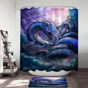 Scary Dragon Monster of the Ocean Shower Curtain