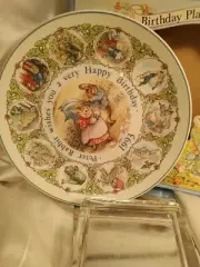 Peter Rabbit wedgewood birthday plate 7"x7" new in box