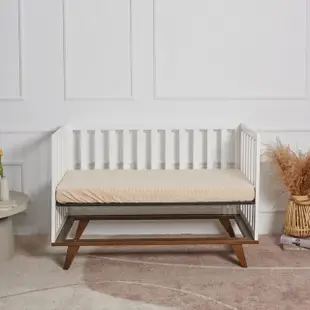 【Lebaby 樂寶貝】Denmark丹麥三合一嬰兒床+高密度支撐棉床墊＋保潔床包(嬰兒床/成長床/美式小沙發)