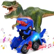 LED Transforming Dinosaur Car