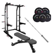 Commercial Half Rack & Bumper Plate Home Gym [Package 6]