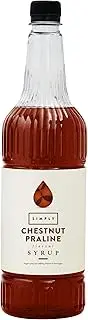 Simply Chestnut Praline Syrup 1 Litre (Pack of 2)