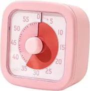 Visual Timer for Kids, 60 Minute Kids Visual Timer for Classroom Home Office, Countdown Clock for Teaching Work Meeting, Pomodoro Timer for Time Management (Sakura Pink)