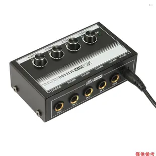 Yohi MH400 四路迷你混音器 麥克風樂器音頻集線器 1/4TS接口 美規 100-240V