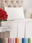 3 Piece Bed Sheet King Single Size Set, Flat Sheet, Fitted Sheet and 1 Pillowcas