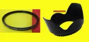 FLOWER TULIP HARD LENS HOOD + UV Ultraviolet FILTER 52mm to Camera Camcorder