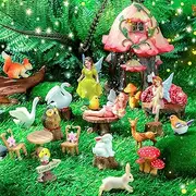 Soaoo 25 Pcs Fairy House Garden Figurines Kit Fairy Gnome Outdoor Fairy Nativity Set for Kids Garden Gnome Decor Micro Landscape Ornaments(Beauty)