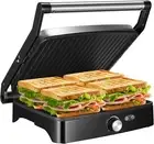 OSTBA Panini Press Grill Indoor Grill Sandwich Maker with Temperature Setting, 4
