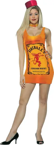 Food & Drinks Fireball Female Adult Costume red/orange L