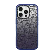 iPhone 16 Pro Impact Case MagSafe Compatible Funny doodle kitty cats pattern