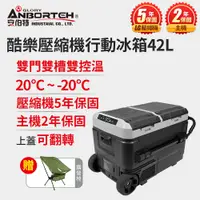 在飛比找PChome24h購物優惠-【安伯特】酷樂壓縮機行動冰箱42L (露營冰箱 移動冰箱 車