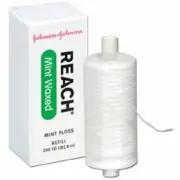 Johnson & Johnson Reach Mint Waxed Floss REFILL SPOOL 200 YARDS Pack of 24