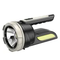 在飛比找樂天市場購物網優惠-楓林宜居 強光手提式探照燈手持遠射手電筒USB充電巡邏釣魚手
