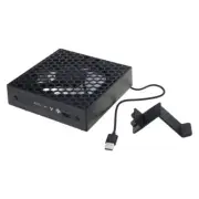 Cooling Fan with RGB Light Headphone Holder USB Port Cooling Fan Adjustable