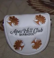 NEW PRG GOLF Magnetic Mallet Putter Head Cover APES HILL CLUB BARBADOS White