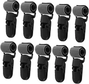 BEBEMOKO 12pcs Garden Flag Clips Anti-Wind: Flag Pole Clamps for Fixing - Wind-Resistant Flagpole Accessories for Outdoor Lawn Banner