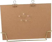 TOGEVAL Memo Board Schedule Pushpin Bulletin Board for Home Office Wooden Frame and Golden Base Message Board Notice Board