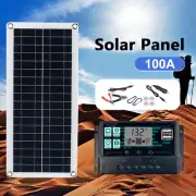 1000W Solar Panel Kit 100A Controller 12V Battery Charger Dual USB Caravan Boat