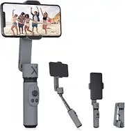 Zhiyun Smooth X Smartphone Gimbal Stabilizer for iPhone 11 Pro Xs Max Xr X 8 Plus 7 6 SE Android Samsung Galaxy S10 Extendable Foldable Cell Phone Vlogging Kit for YouTube TIK Tok Video SmoothX Grey