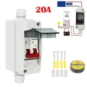 2P 500V 20A Double Pole Solar DC Circuit Breaker Isolator Box IP65 Waterproof