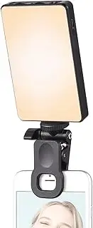 Pocket Clip-on Video Light Computer Tablet Mobile Phone Video Conference Light 2500K-9000K Dimmable Built-in Battery for Online Meeting Live Streaming Selfie