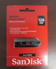 NEW SANDISK CRUZER GLIDE USB 2.0 FLASH DRIVE 128GB (27D)