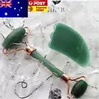 Jade Roller for Face and Gua Sha Scraping Massager Set natural Rose Quartz Tools