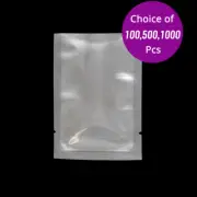 2.75x4in Clear Transparent Polythlene Heat/Vacuum Sealable Food-Safe Bag M01
