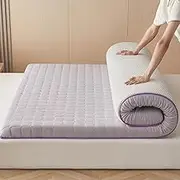 Japanese Futon Mattress,Soft Thick Tatami Mat,Foldable Roll Up Camping Floor Mattresses for Lounger Guest Bed Camping Couch UE-MAOLU(Grey,90 * 200CM)