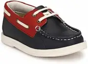 [Tuskey] Unisex Bowfin Durable Slip On Lace-Up Boat Style Loafers Genuine Leather Croquet Shoes/Sneakers for Kids/Toddlers