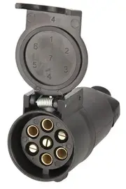 7 Pin Large Round Plastic Case Material Trailer Socket