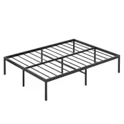 Advwin Queen Bed Frame Metal Bed Base 41cm Height Bed Frames Mattress Base Support Black