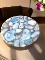 Beautiful Agate Stone Coffee Table Top Handcrafted Crystal Luxury Countertop