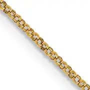 14K Yellow Gold 20 Inch 1.15mm Rolo With Lobster Clasp Pendant Chain