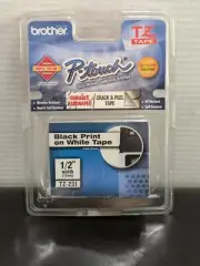 Brother P-Touch 12mm TZ-231 Black Print on White Tape