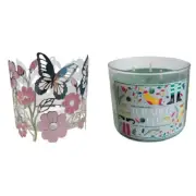 NEW 2 Bath and Body Works Top Shelf Elf 3 Wick Candle + Candle Holder